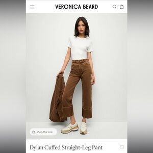 Veronica Beard Brown Straight-Leg Jeans